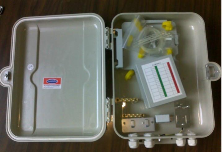 供应室内壁挂二槽道SMC光纤分纤箱图片