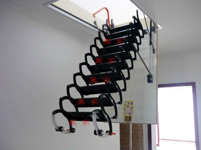 裝修效果圖銅仁泉州漳州廈門小閣樓升降折疊伸縮樓梯 福州閣樓樓梯裝修效果圖