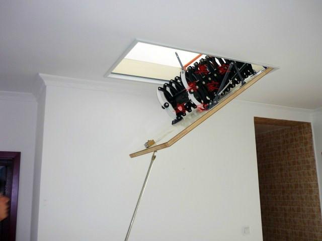 裝修效果圖銅仁泉州漳州廈門小閣樓升降折疊伸縮樓梯 福州閣樓樓梯裝修效果圖