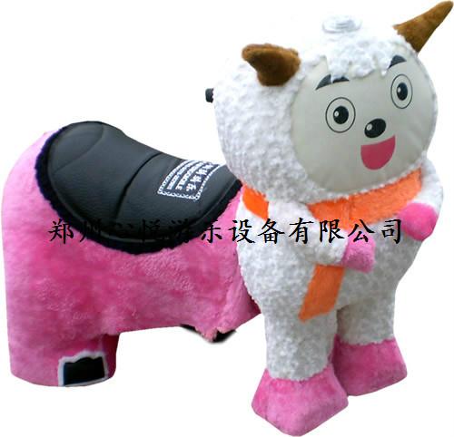 供應(yīng)兒童歡樂室外卡通毛絨電動車