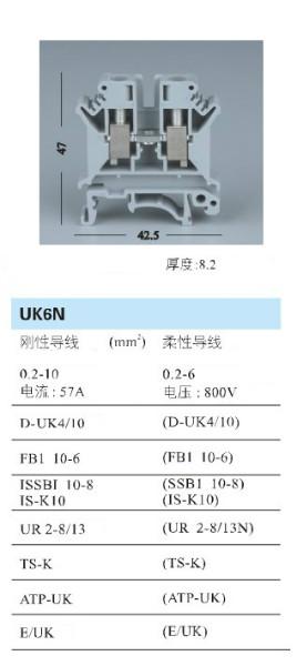 供应UK系列接线端子，UK系列接线端子排，UK系列接线端子规格图片