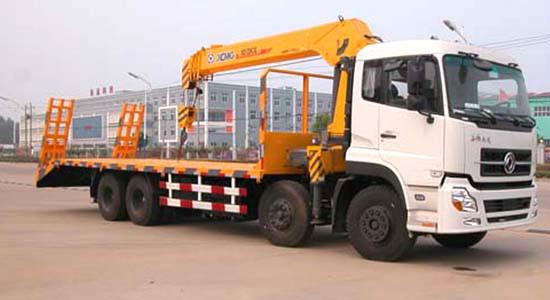 東風(fēng)天龍前四后八12噸平板隨車吊圖片