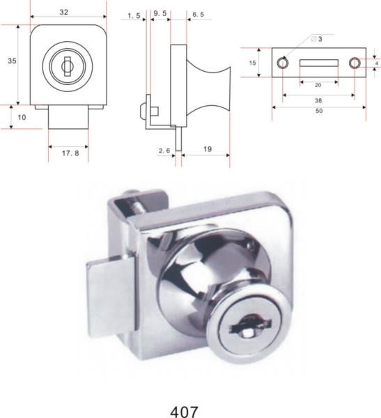 高要厂家专业生产407玻璃锁图片