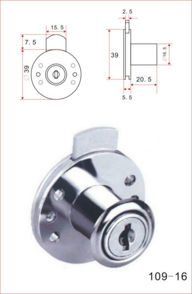 厂家供应109抽屉锁图片