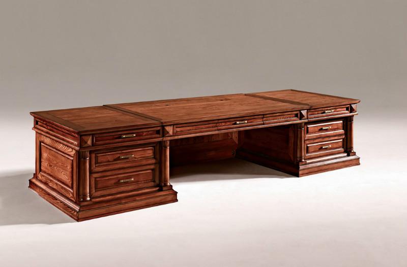 供應(yīng)美國白臘實(shí)木大班臺商務(wù)老板桌辦公家具大班桌老板辦公桌總裁桌