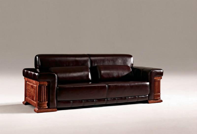 供應廣東辦公家具三位沙發(fā)真皮純實木三人沙發(fā)