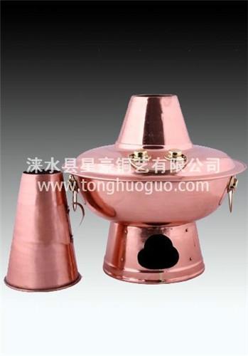 供應(yīng)貴言誠(chéng)直徑28cm-36cm素銅火鍋銅炭火鍋燒炭火鍋銅火鍋