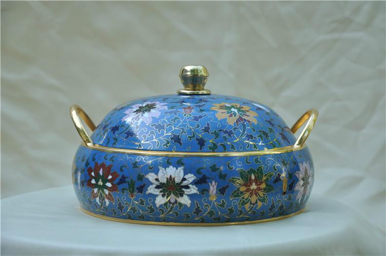 供應(yīng)貴言誠(chéng)直徑30cm景泰藍(lán)電磁火鍋、景泰藍(lán)火鍋、電磁火鍋、銅火鍋