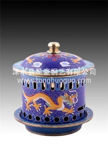 供應(yīng)貴言誠(chéng)直徑16c景泰藍(lán)酒燒精火鍋，燒酒精火鍋，酒精鍋