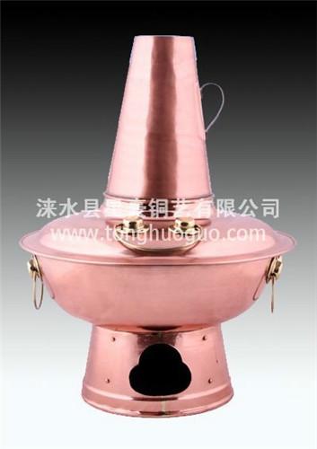 供應(yīng)貴言誠(chéng)直徑28cm-36cm素銅火鍋銅炭火鍋燒炭火鍋銅火鍋