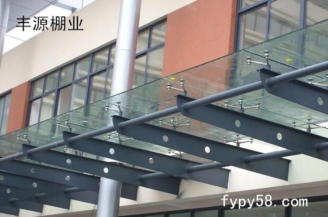 供應鋼化玻璃雨篷