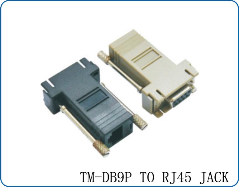 RJ45电脑转接器DB9转接头图片