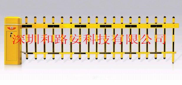 供应深圳厂家生产安装维修豪华小区停车场纯黄栅栏电动道闸图片