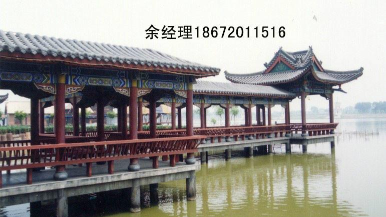 供應(yīng)甘肅水泥仿古長廊古建游廊設(shè)計，古建長廊效果圖