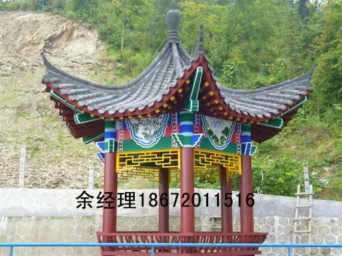 供應(yīng)貴州仿古六角亭圖片，仿古六角亭價格，仿古六角亭施工