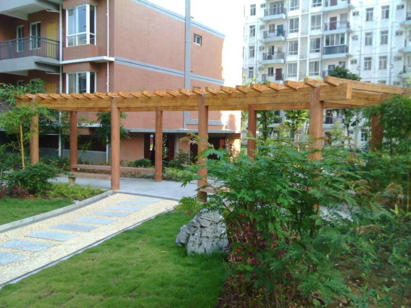 供應(yīng)遵義碳化防腐木花架