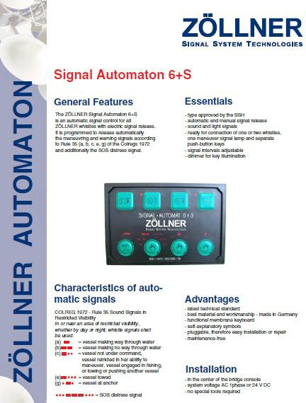 供應德國ZOELLNER氣霧笛系統(tǒng)