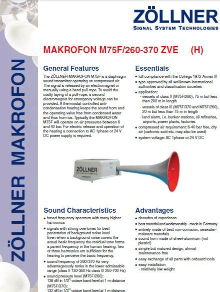 供應德國ZOELLNER氣霧笛系統(tǒng)