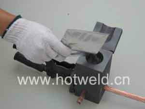 供應(yīng)HOTWELD銅包鋼接地材料放熱焊接模具 焊粉