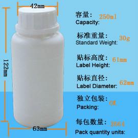 內層PTFE250ml塑料瓶圖片