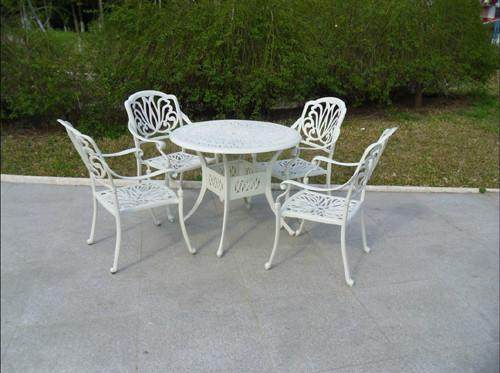 供應(yīng)天津庭院桌椅濟(jì)南戶外金屬家具濰坊花園家具煙臺鑄鋁桌椅青島戶外家具