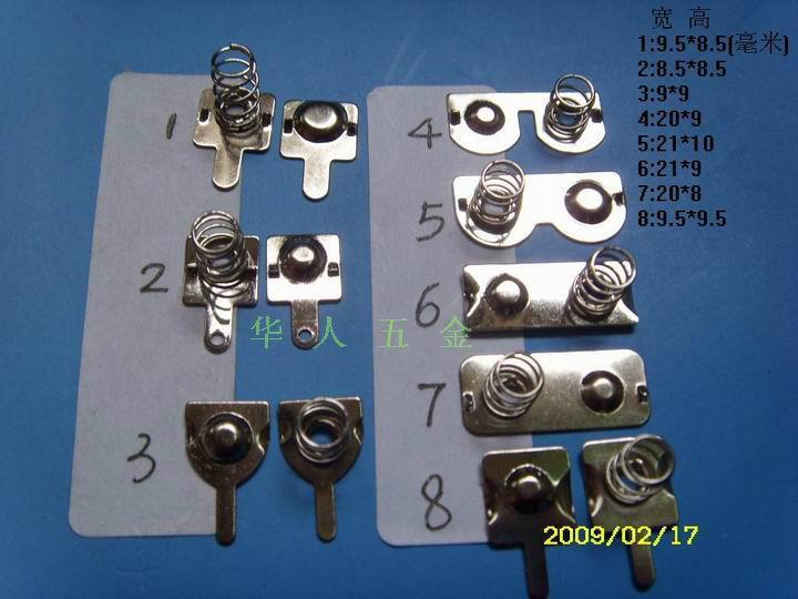 供應電池彈*接觸片雙彈簧電池片