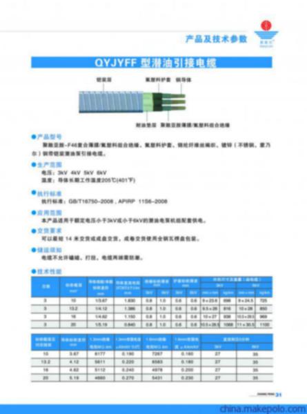 潜油泵电缆图片