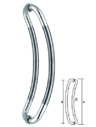 供应弧形拉手 不锈钢弧形拉手 玻璃门弧形拉手