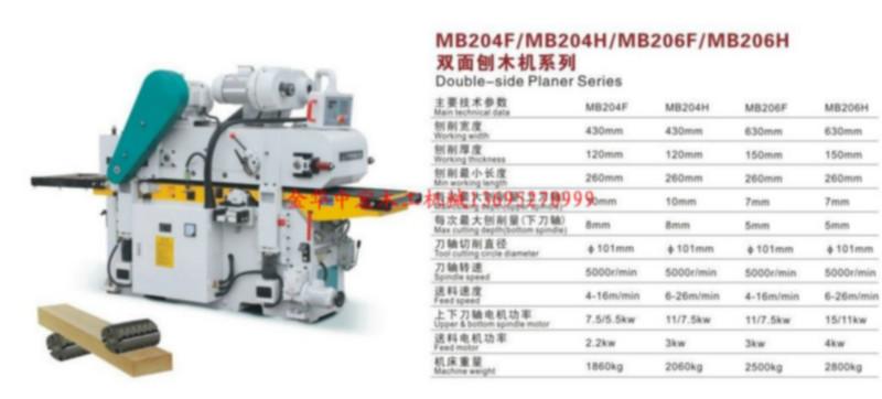 MB204F/MB206F双面刨木机系列图片