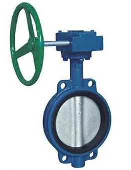 蝸輪對夾式軟密封蝶閥圖片