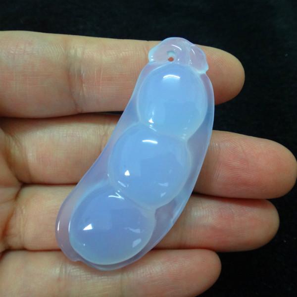 供應(yīng)天然土耳其藍(lán)玉髓吊墜四季豆藍(lán)玉髓