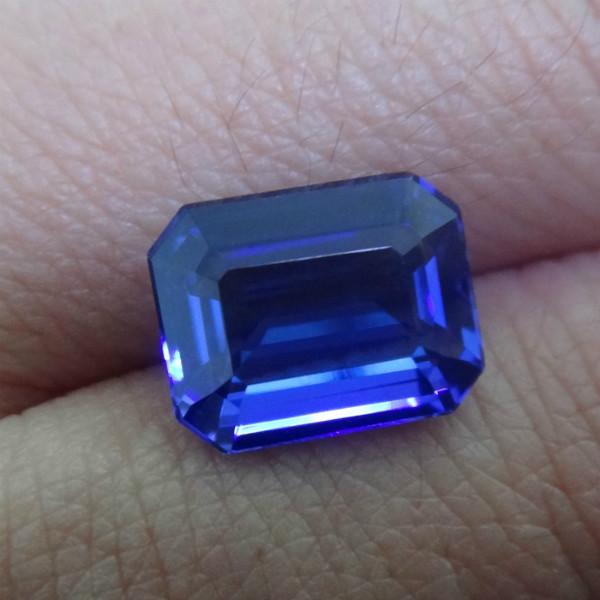 供應(yīng)天然八角長方坦桑石裸石坦桑石戒面批發(fā)