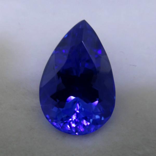 供應(yīng)天然水滴形坦桑石6.01克拉坦桑石裸石