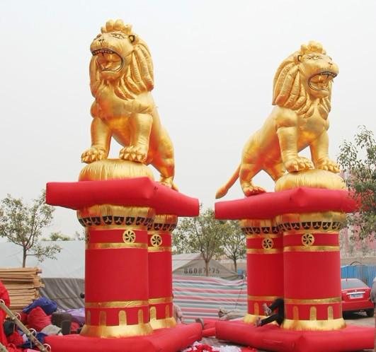 廠家直銷獅子獅子氣模各種規(guī)格造型金球金龍充氣模型