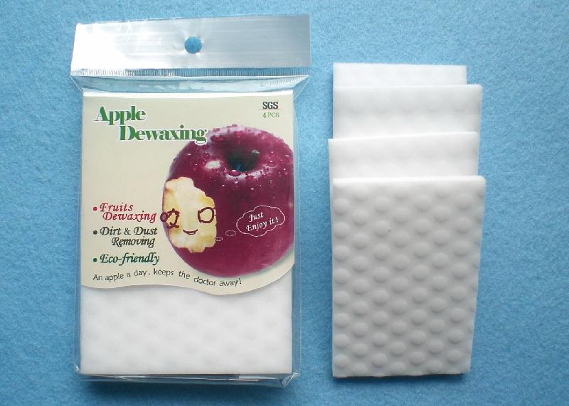 供應(yīng)蘋果清潔*綿 果蔬清潔 洗水果 去蠟