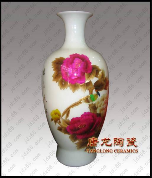 供應(yīng)麥桿畫陶瓷賞瓶 花開富貴麥稈畫陶瓷賞瓶