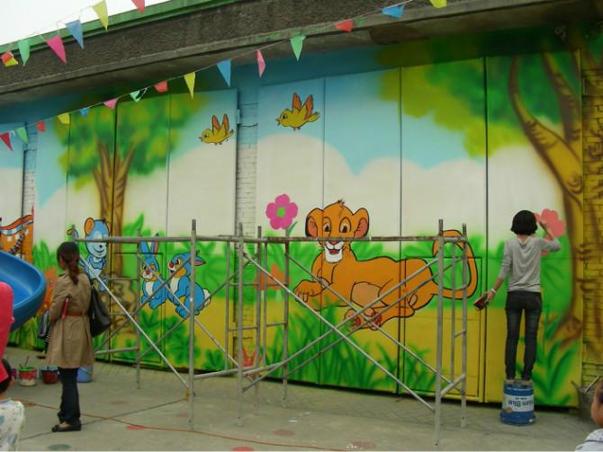 供應(yīng)深圳觀瀾高端幼兒園墻體藝術(shù)噴繪