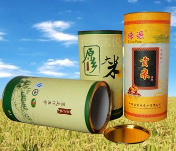 供應(yīng)綠色大米紙罐有機(jī)大米紙筒