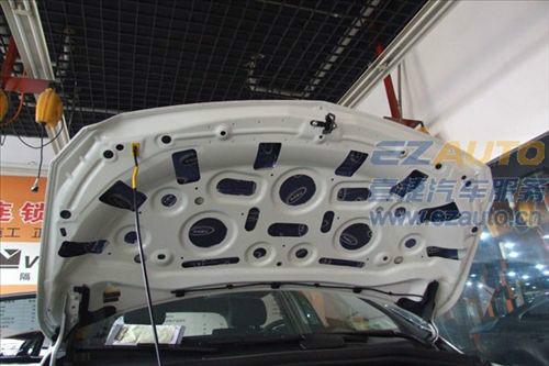 石家莊汽車隔音美國大能隔音前機蓋隔音前機蓋藍金剛隔熱吸聲棉專業(yè)施工