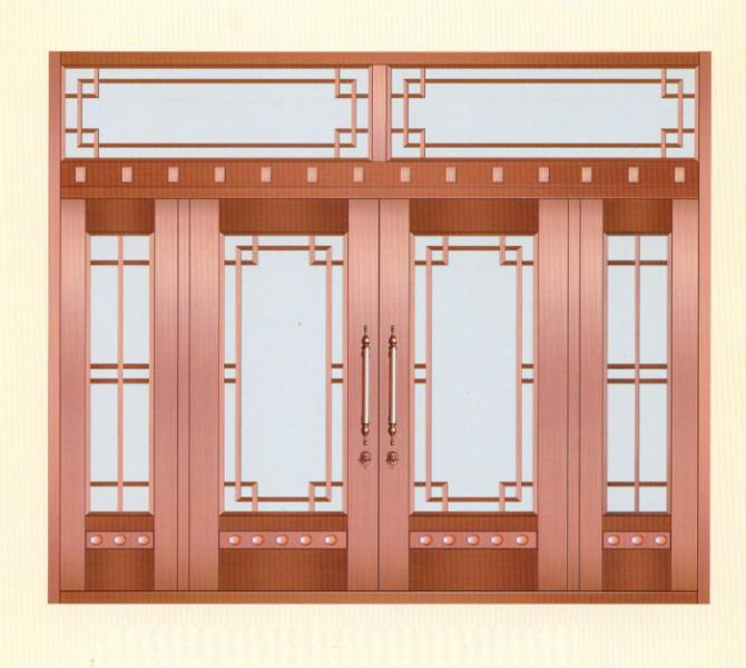供應(yīng)鄭州紫銅門(mén)哪家好？別墅銅門(mén) 玻璃銅門(mén) 商場(chǎng)銅門(mén) 地彈簧銅門(mén)