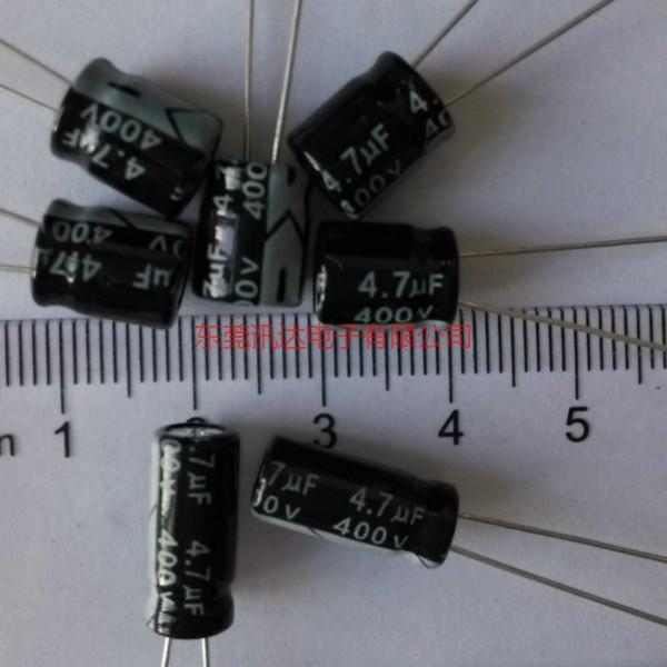 供應(yīng)400v4.7uf最小尺寸8X10封裝體積 特殊尺寸