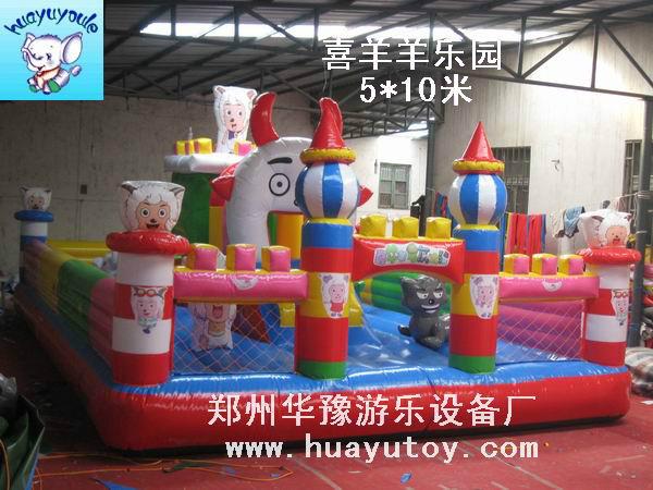 供應(yīng)喜羊羊充氣城堡，大型充氣玩具，熊出沒(méi)充氣蹦蹦床現(xiàn)貨供應(yīng)