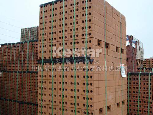 供應(yīng)多孔磚打包帶高強(qiáng)度耐撕裂磚頭打包免木托盤