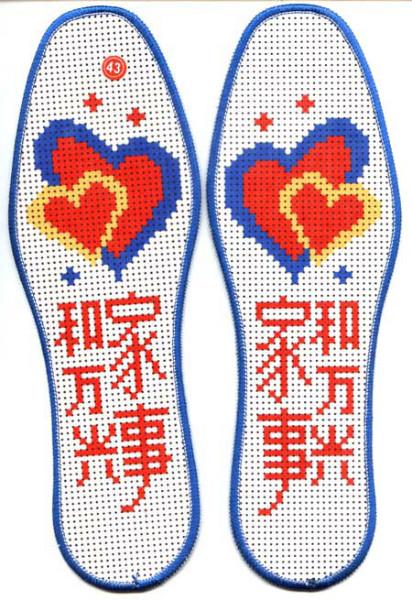 供應(yīng)十字繡鞋墊 純棉吸汗 *全國