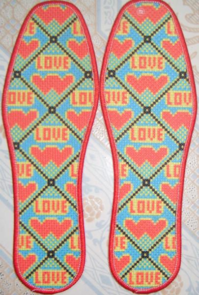 供應十字繡布鞋墊