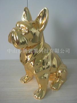供應(yīng)室內(nèi)裝飾富貴狗動(dòng)物樹脂工藝品/電鍍加工樹脂工藝品