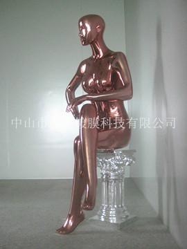 供应坐式叉腰女模特/女款服饰展示模特/真空电镀玻璃钢模特