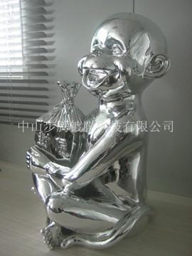 供應(yīng)猴子樹脂工藝品/BTGYD-30/真空電鍍樹脂工藝品