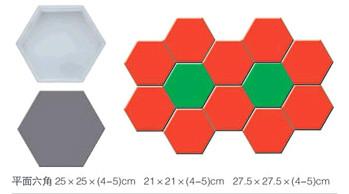  让你放心的各种彩砖模具护坡模具  保定永久塑料模具经济适用 图片