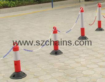 反光彈力柱塑料鏈條警示柱圖片